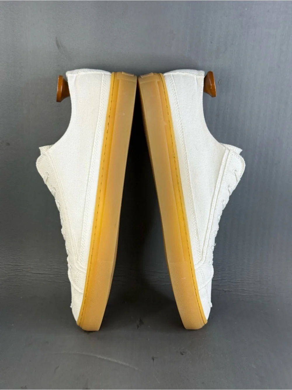 Nothing New Men's Kicks Canvas Sneaker Off-White Gum Sole size 13